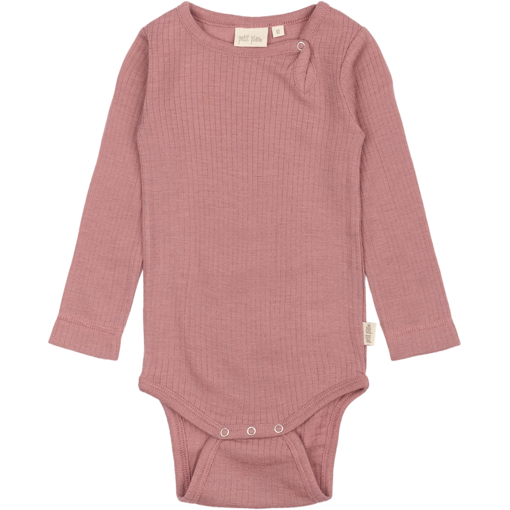 PETIT PIAO Body L/S Modal Bodystockings Nostalgic Rose