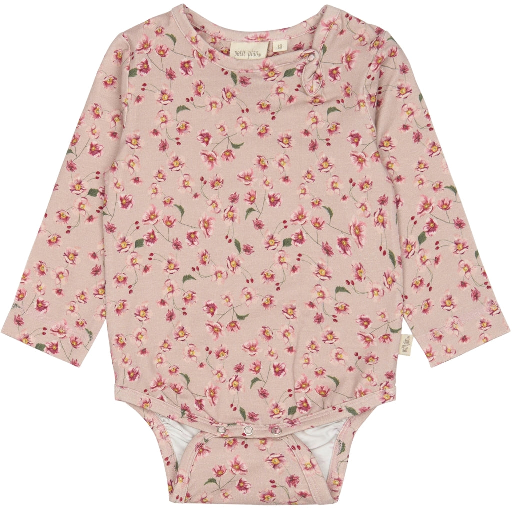 PETIT PIAO Body L/S Printed Bodystockings Autumn Anemone