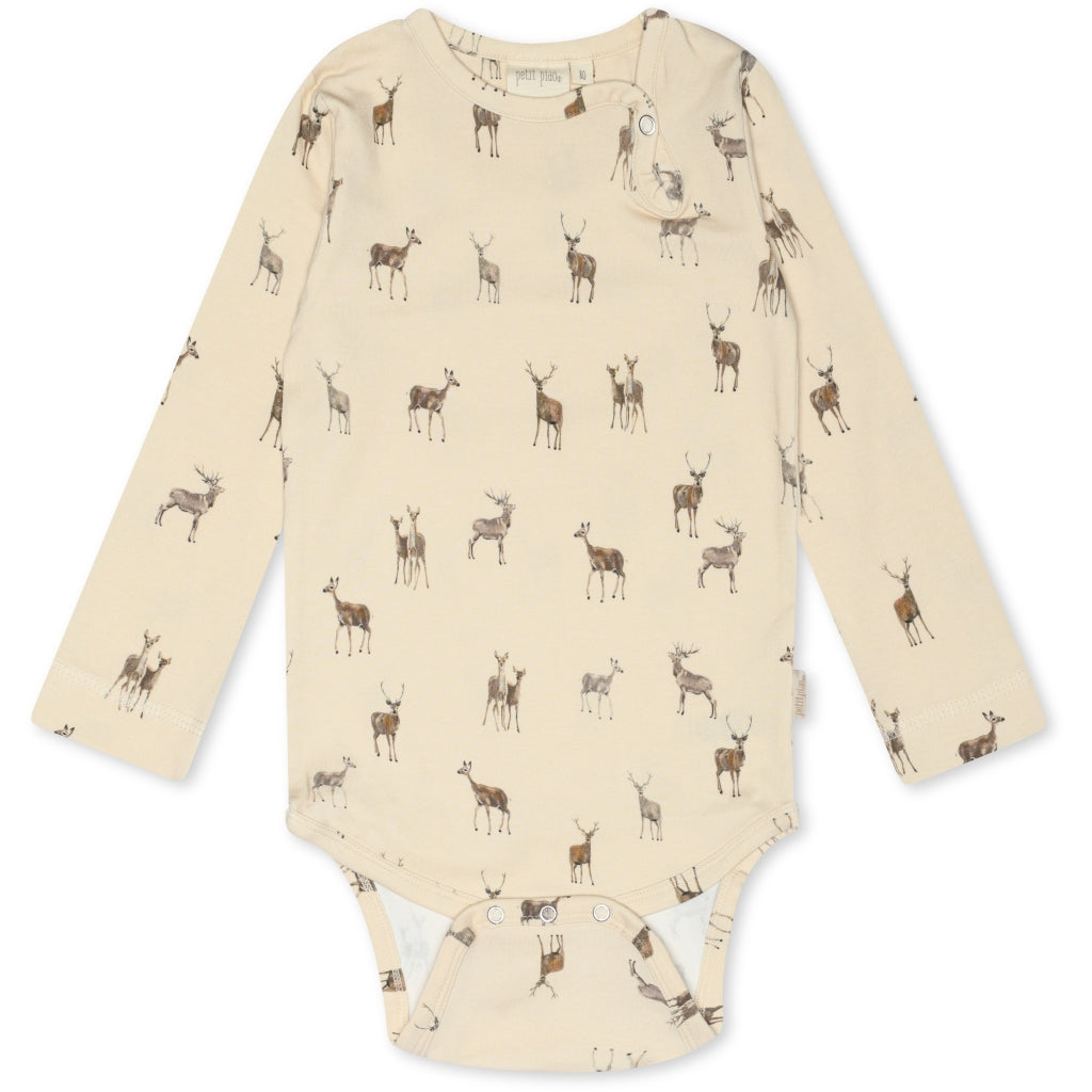 PETIT PIAO Body L/S Printed Bodystockings Deer aop