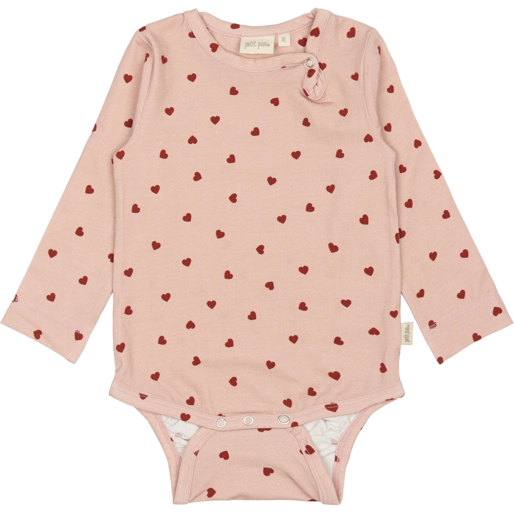 PETIT PIAO Body L/S Printed Bodystockings Heart