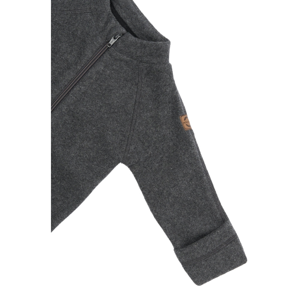 Mikk-Line Bomuld Fleece Baby Heldragt Heldragter Anthracite Melange