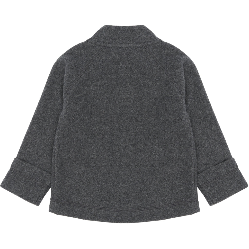 Mikk-Line Bomuld Fleece Baby Jakke Cardigan Anthracite Melange