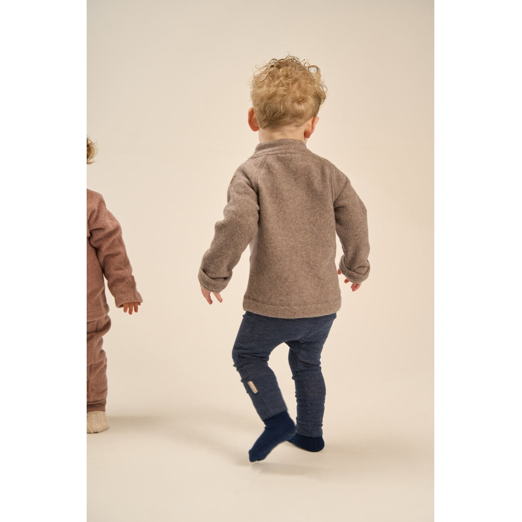 Mikk-Line Bomuld Fleece Baby Jakke Cardigan Melange Denver