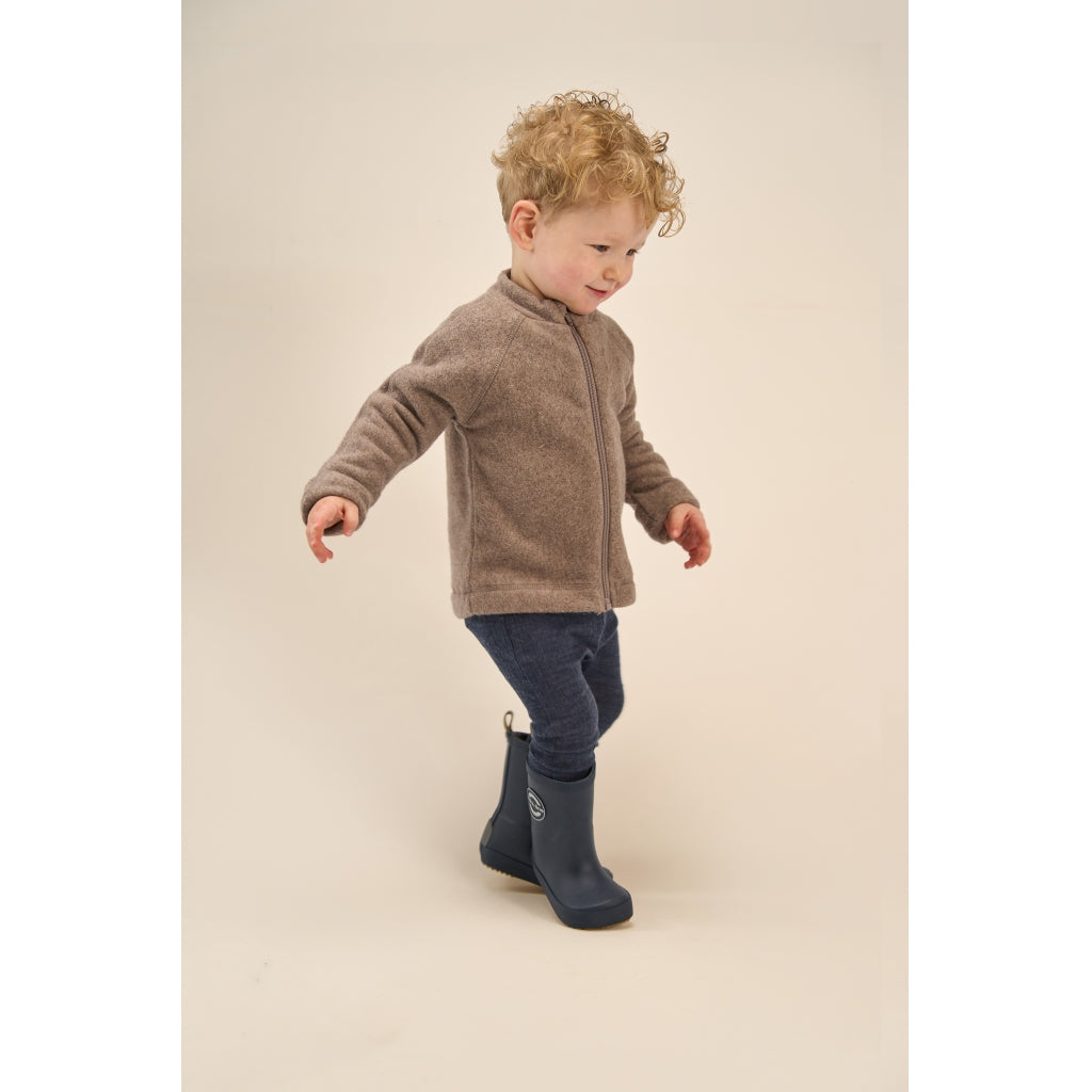Mikk-Line Bomuld Fleece Baby Jakke Cardigan Melange Denver