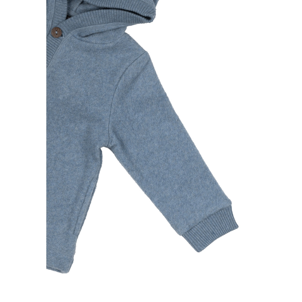 Mikk-Line Bomuld Fleece Cardigan (Hætte) Cardigan Faded Denim Melange
