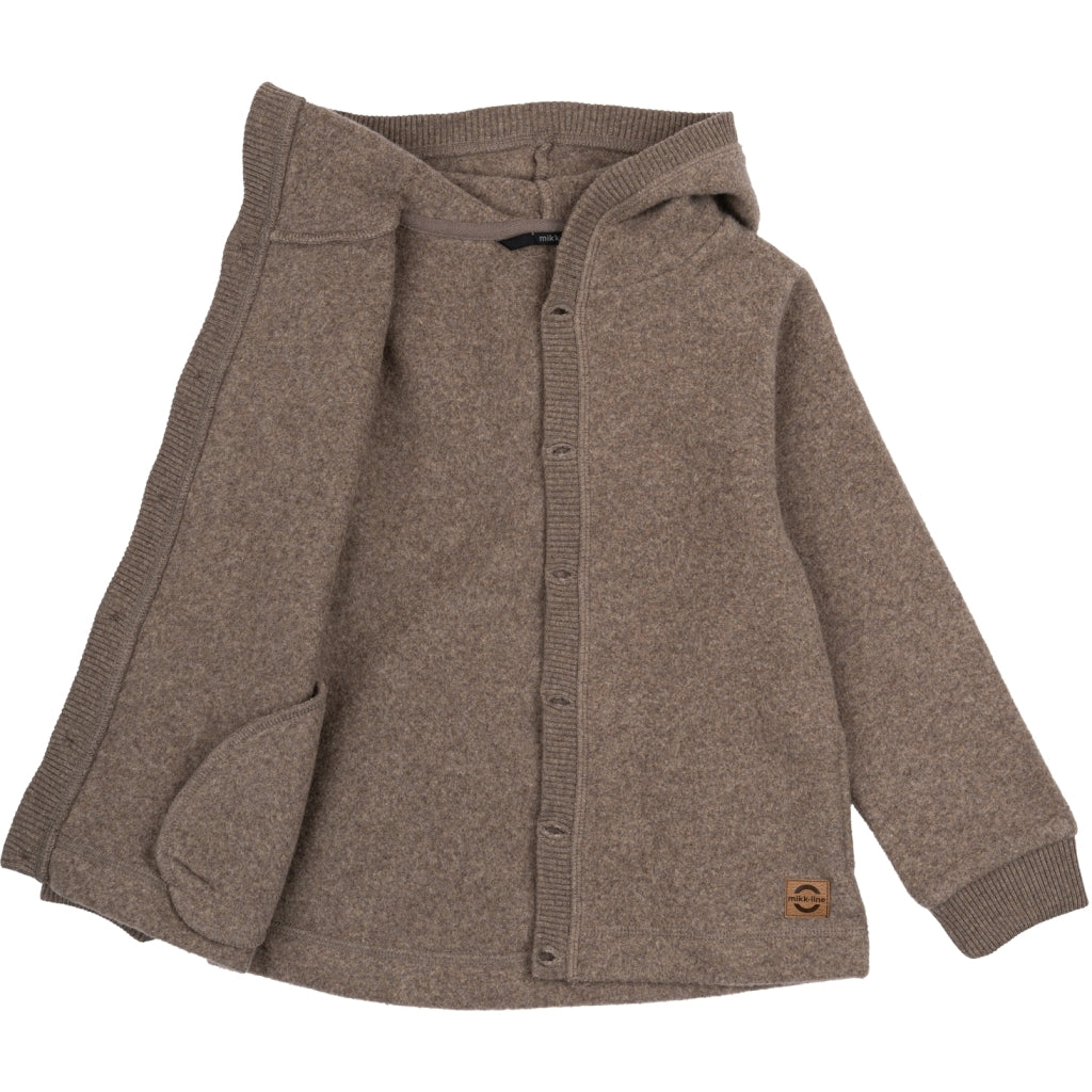 Mikk-Line Bomuld Fleece Cardigan (Hætte) Cardigan Melange Denver
