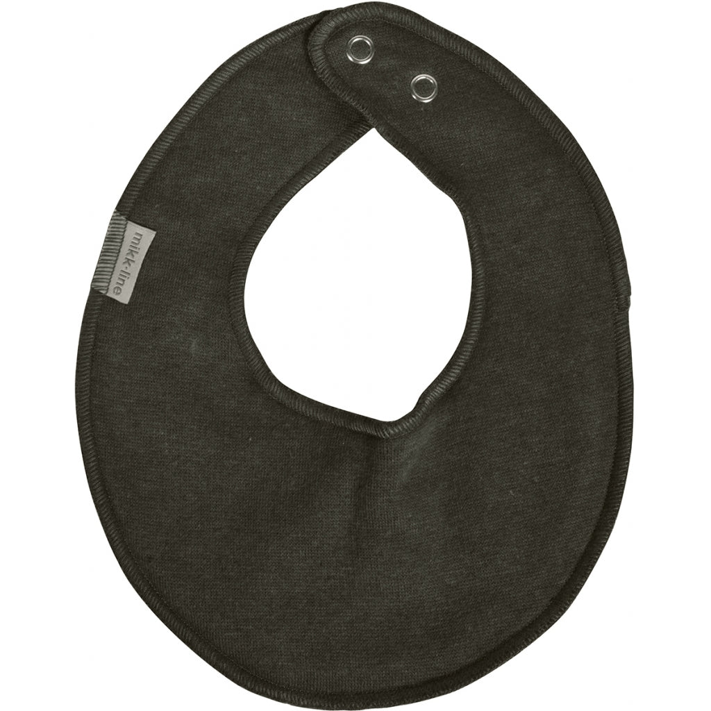 Mikk-Line Bomuld Hagesmæk Rund Hagesmække og savlesmække Black Olive
