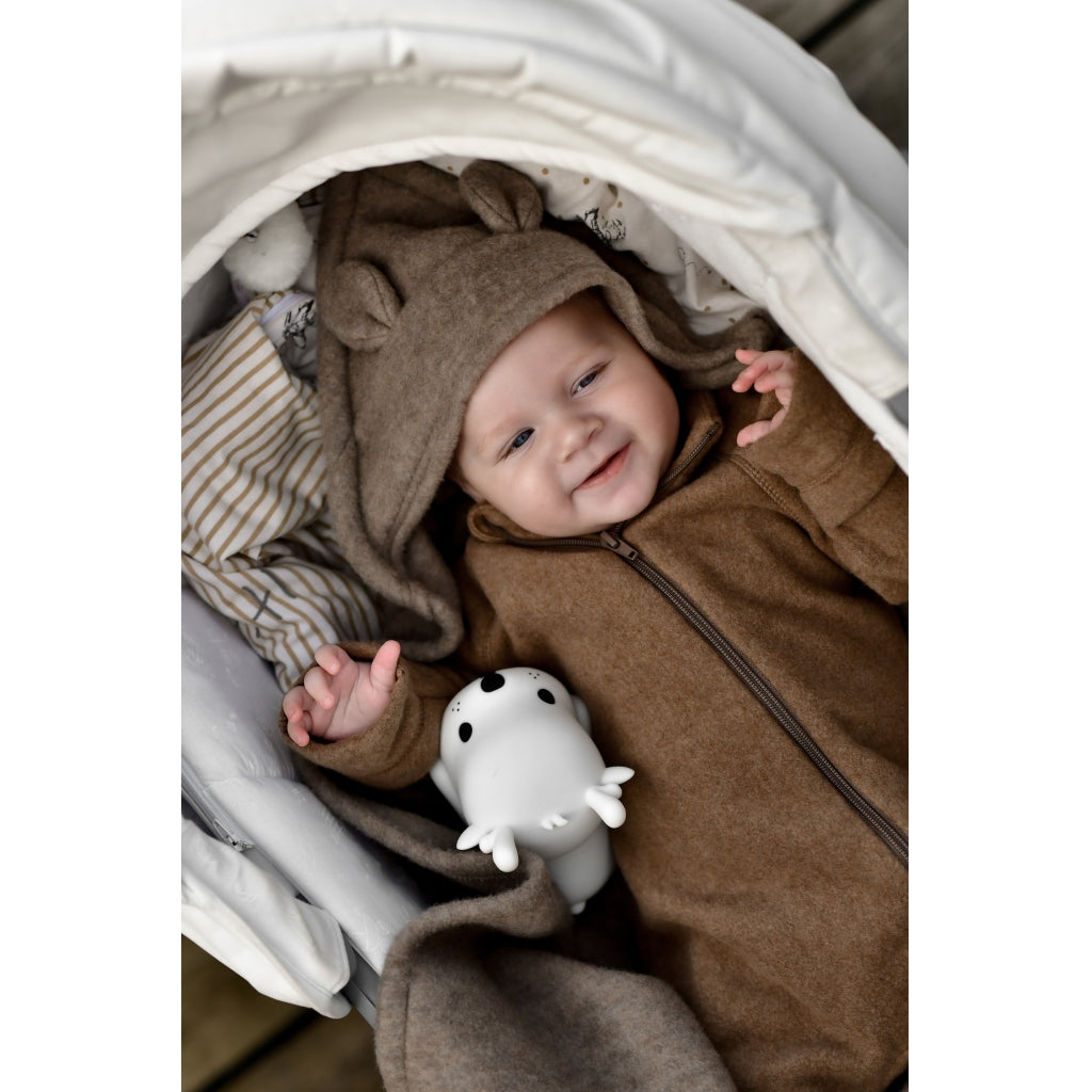 Mikk-Line Bomulds Fleece Baby Heldragt Brushed Cotton Melange Denver