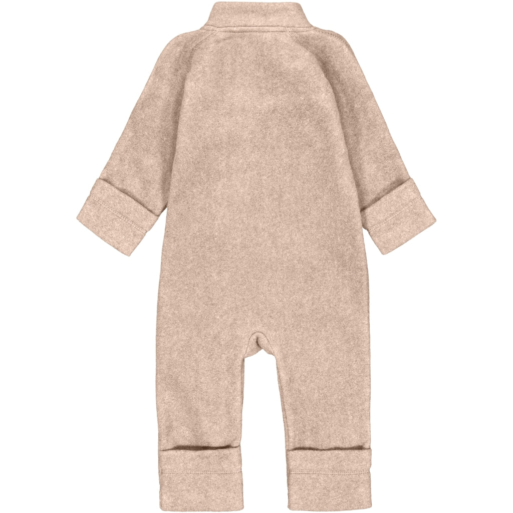 Mikk-Line Bomulds Fleece Baby Heldragt Brushed Cotton Warm Taupe