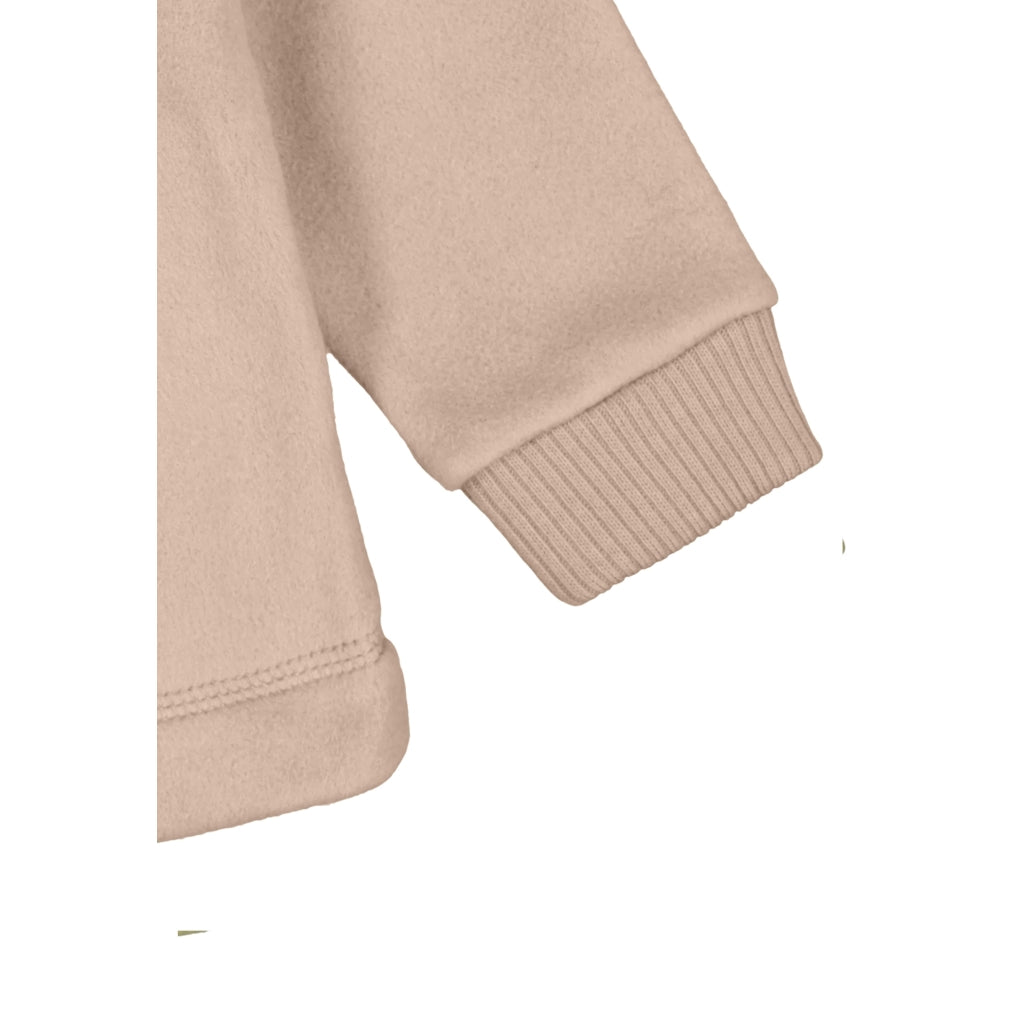 Mikk-Line Bomulds Fleece Cardigan (Hætte) Brushed Cotton Warm Taupe