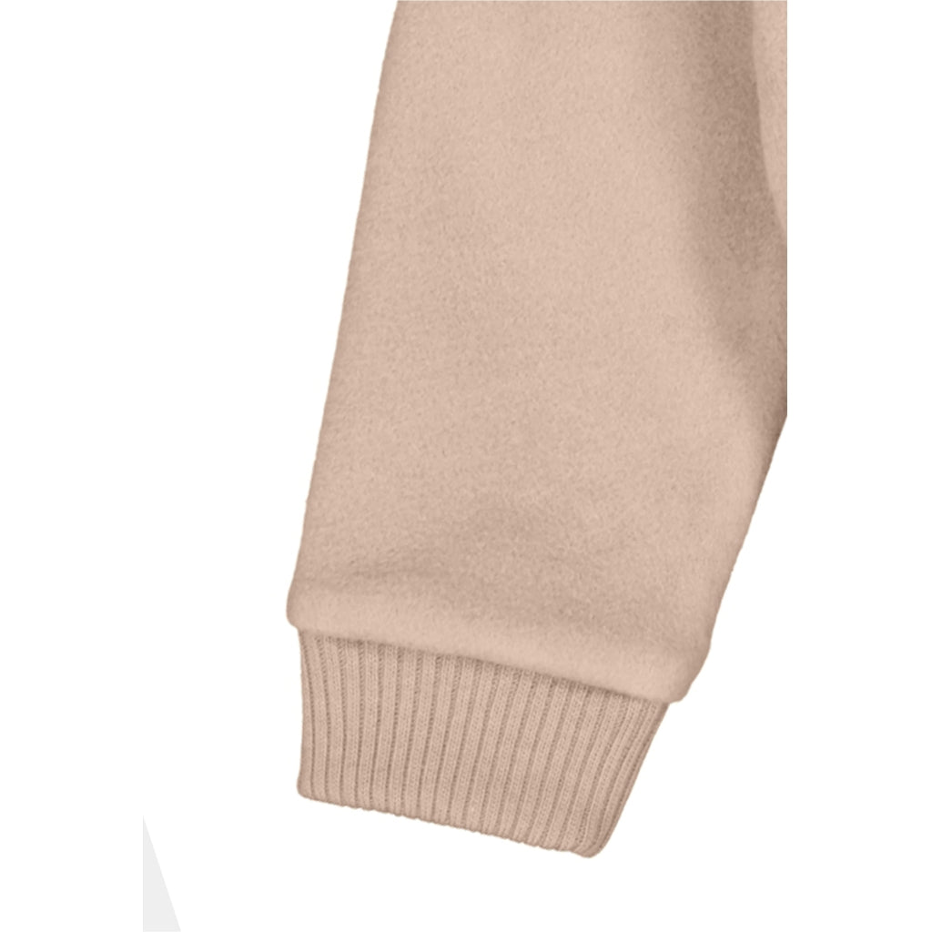 Mikk-Line Bomulds Fleece Cardigan (Hætte) Brushed Cotton Warm Taupe