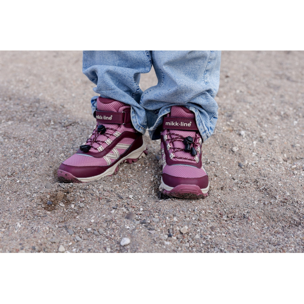 Mikk-Line Boot w. Velcro Sneakers Fushia
