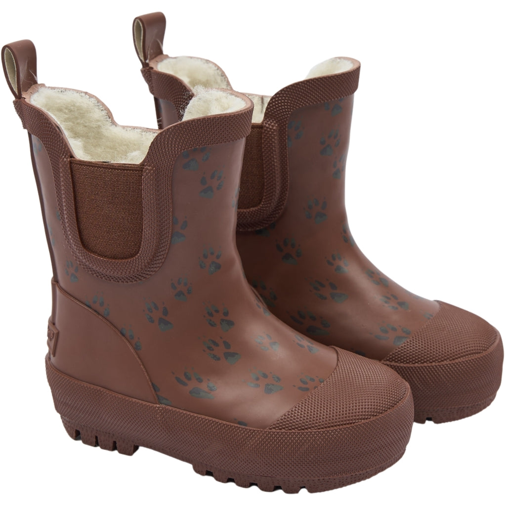 POM POM Brook GumBoots Thermo Ankle AOP Rubber Boots Tortoise Shell Paw AOP