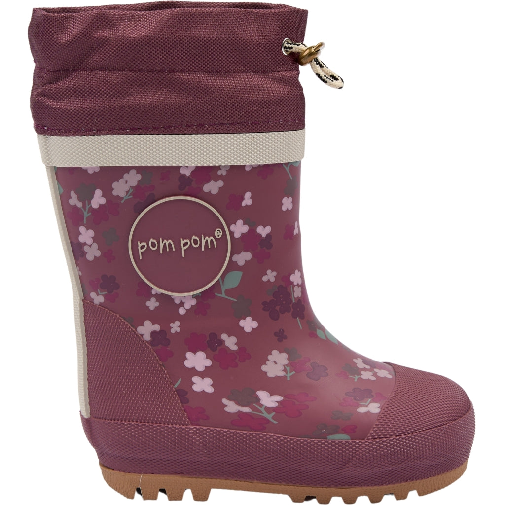 POM POM Brynn GumBoots Thermo AOP Rubber Boots Roan Rouge Hydranger AOP
