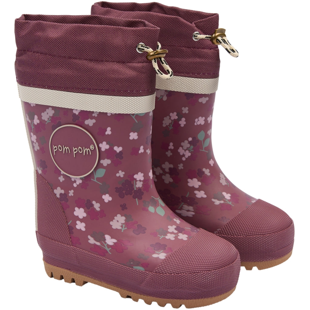 POM POM Brynn GumBoots Thermo AOP Rubber Boots Roan Rouge Hydranger AOP