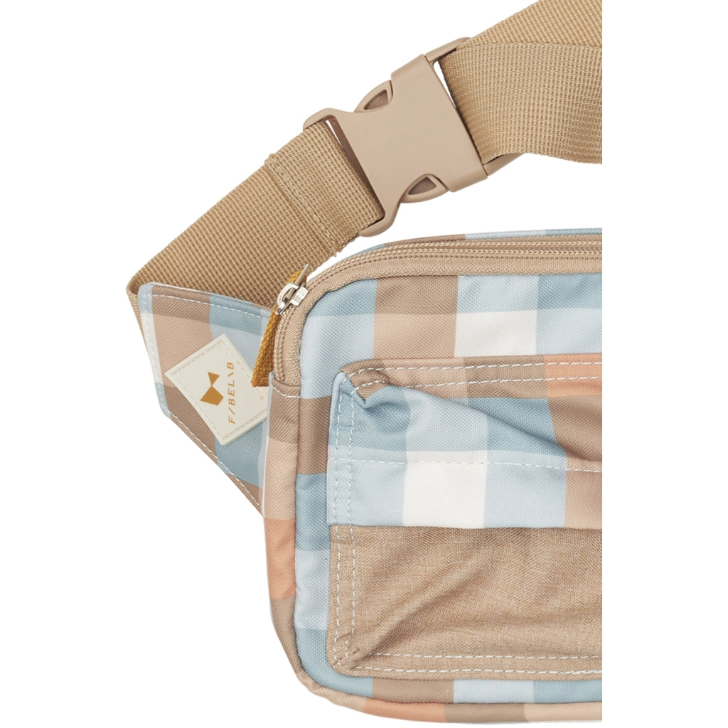 Fabelab Bum Bag - Cottage Blue Checks Bags & Backpacks Multi Print