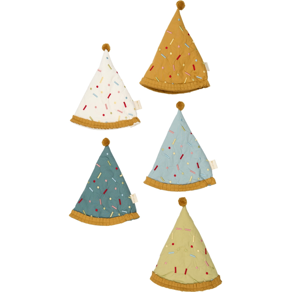 Fabelab Celebration Hats 5-pack - Blue Mix Birthday Slate
