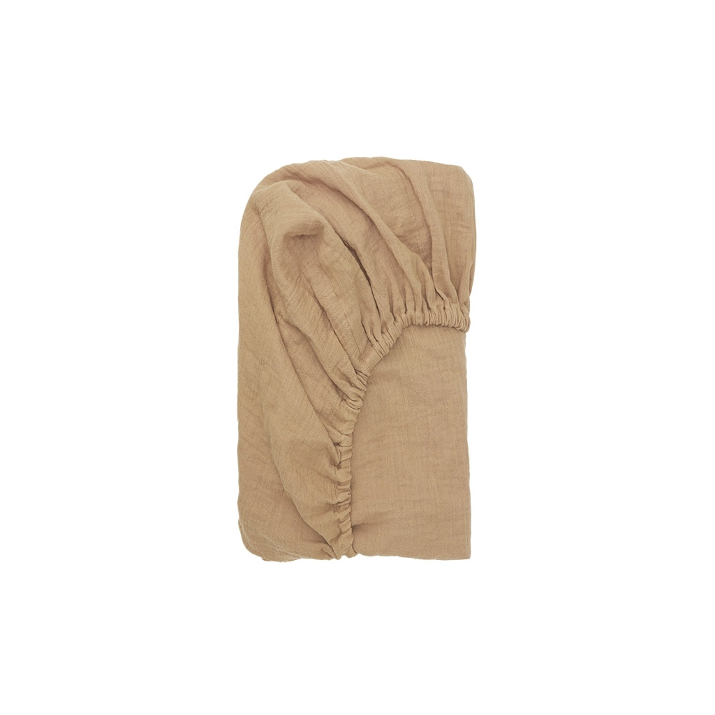 Fabelab Changing Mattress Cover - Caramel Pusleting Caramel