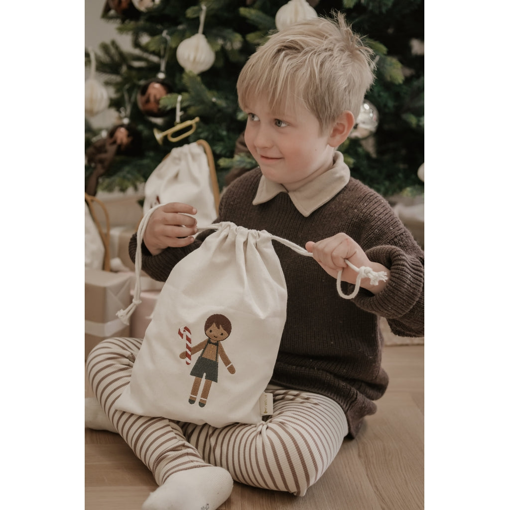 Fabelab Christmas Gift Bags - Gingerbread Boy Decoration Seedpearl EMB