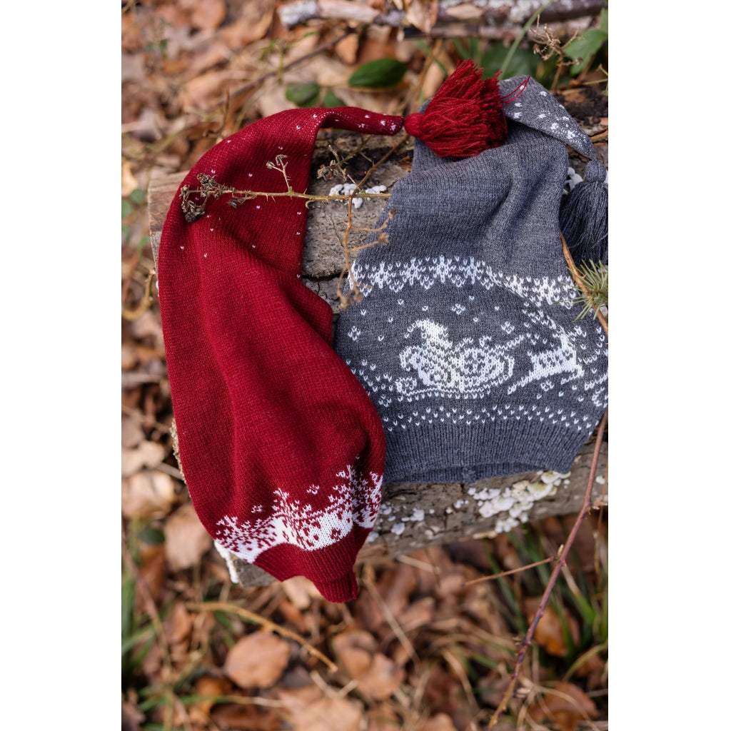 Mikk-Line Christmas Hat Jacquard Huer Antrazite
