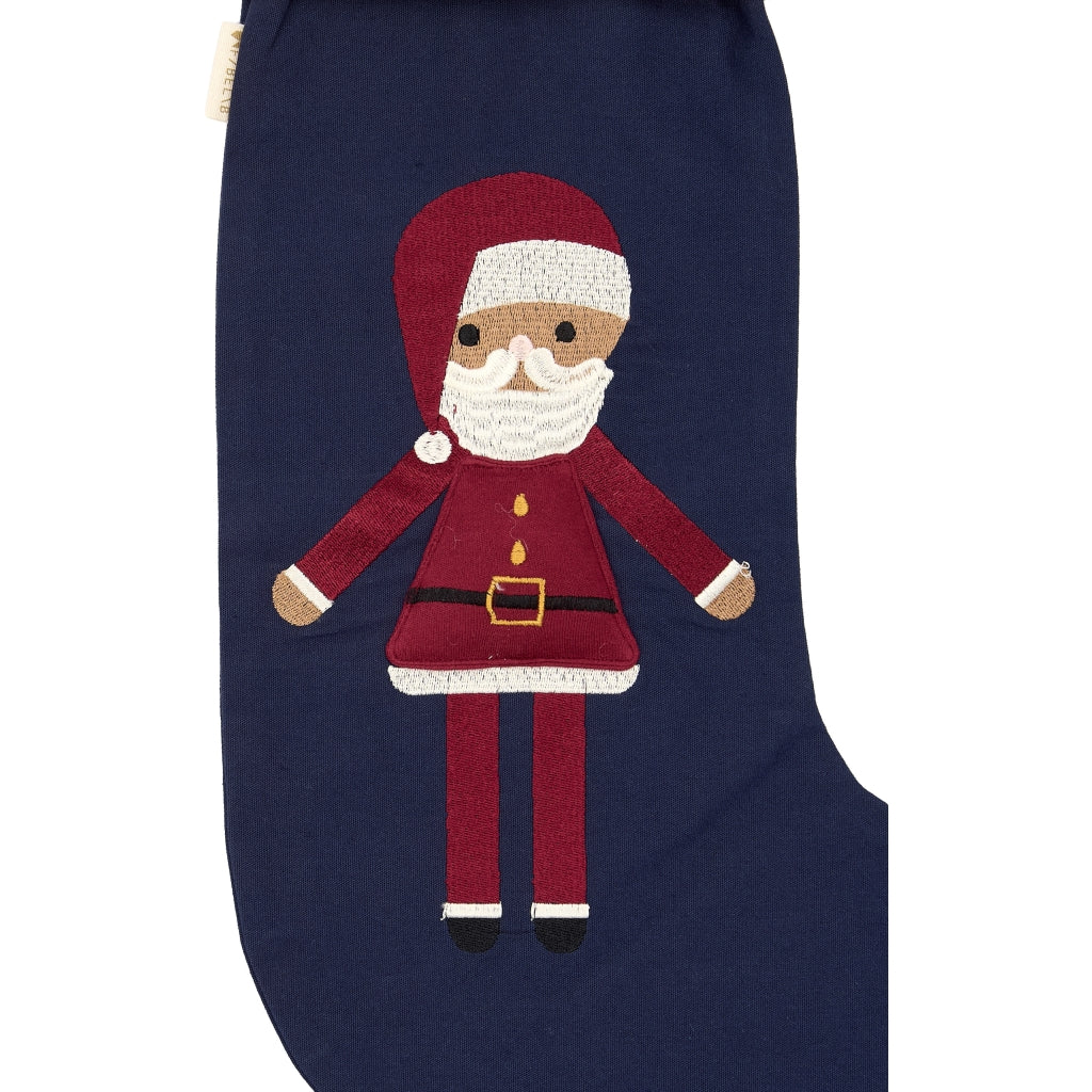 Fabelab Christmas Stocking - Blue Santa Decoration Peacoat