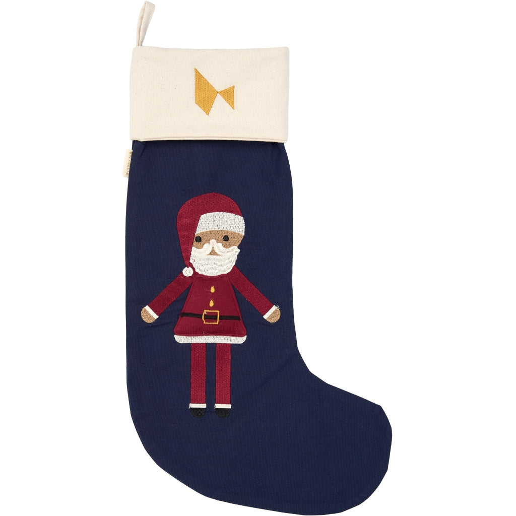 Fabelab Christmas Stocking - Blue Santa Decoration Peacoat