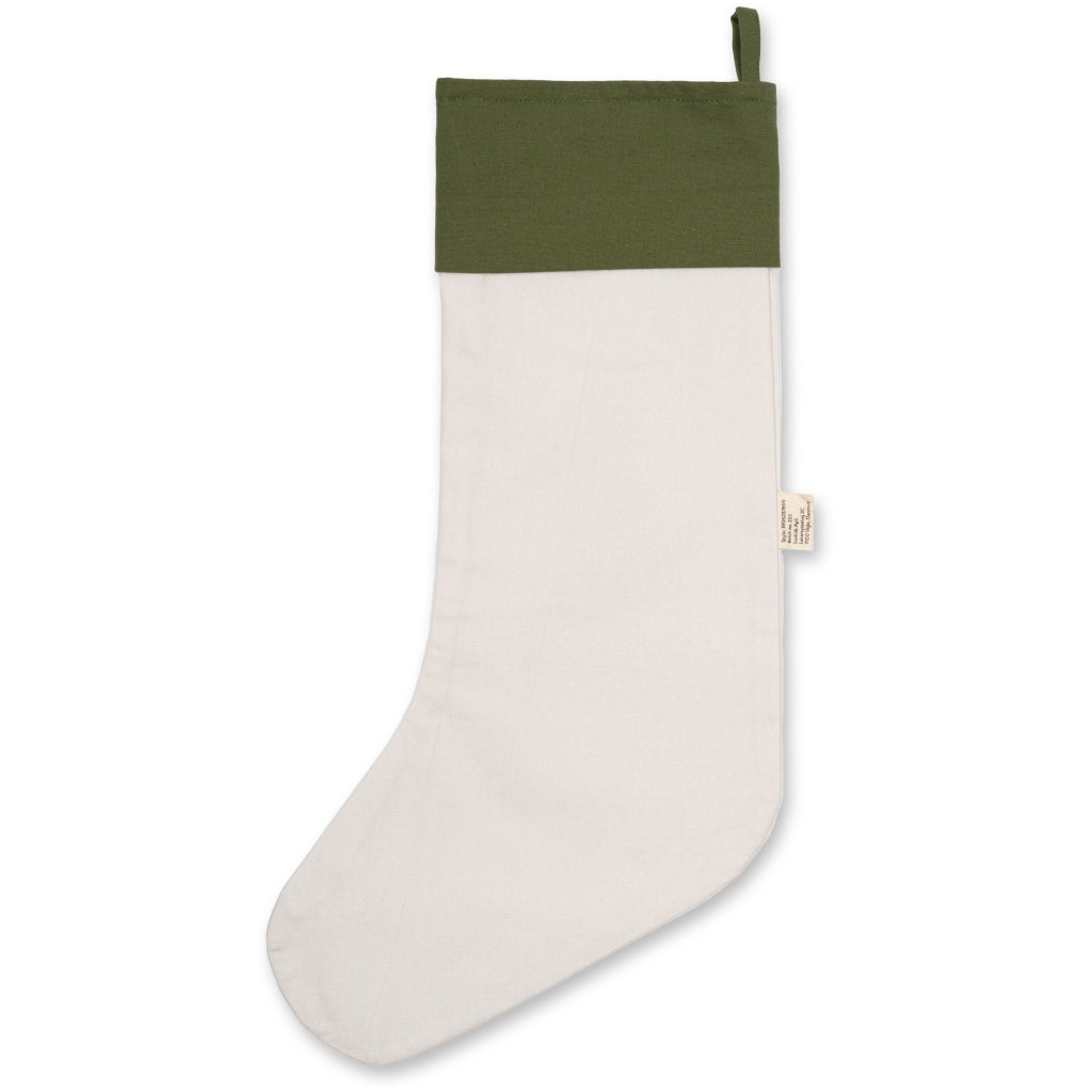 Fabelab Christmas Stocking - printed - Woodland Badger Decoration Oat Milk