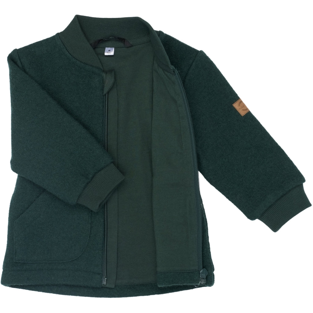 Mikk-Line Combed Wool Cardigan Uld Darkest Sprouse