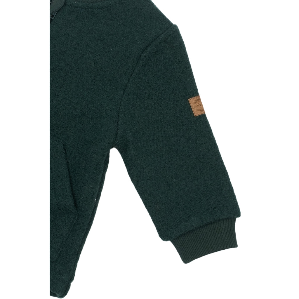 Mikk-Line Combed Wool Cardigan Uld Darkest Sprouse