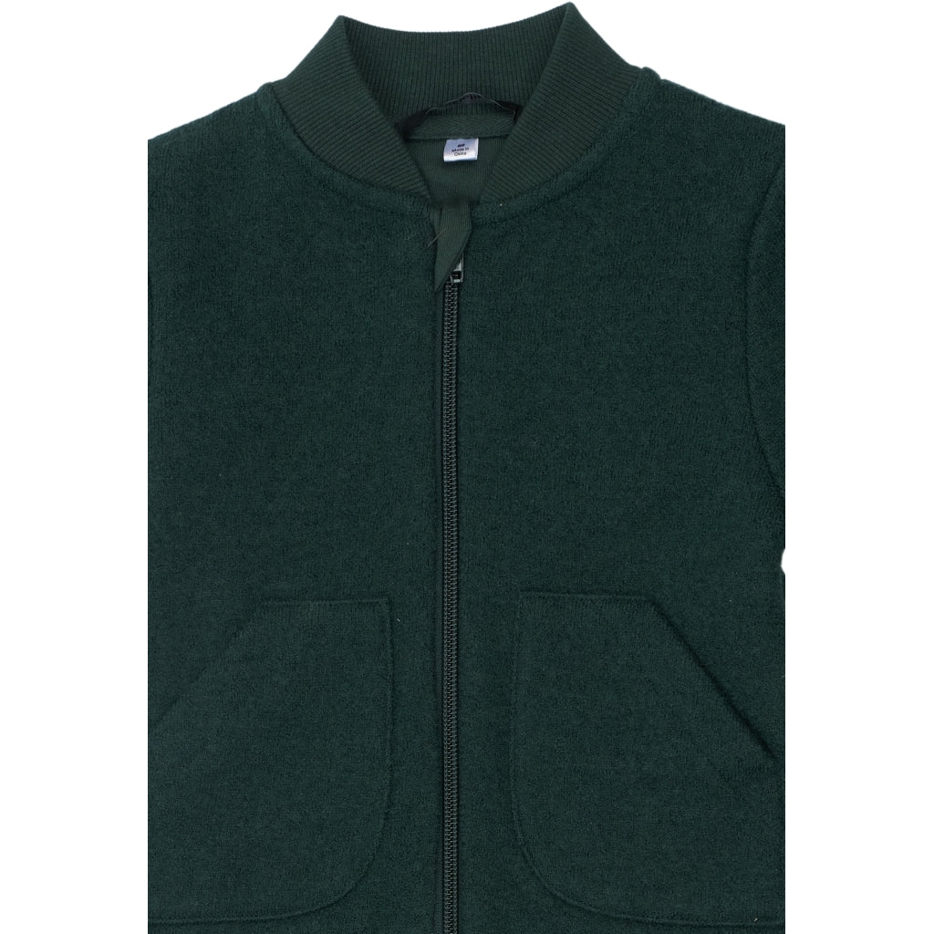 Mikk-Line Combed Wool Cardigan Uld Darkest Sprouse