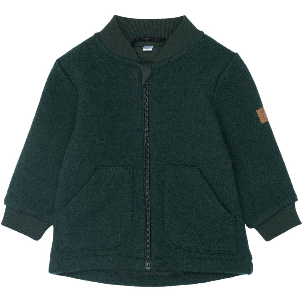 Mikk-Line Combed Wool Cardigan Uld Darkest Sprouse