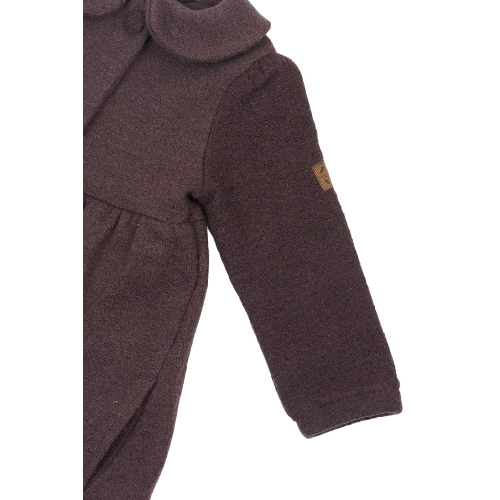 Mikk-Line Combed Wool Cardigan Frill Uld Raisin