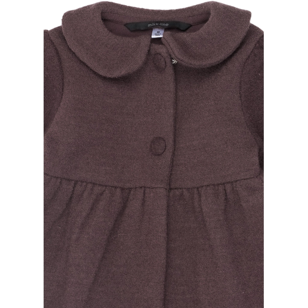 Mikk-Line Combed Wool Cardigan Frill Uld Raisin