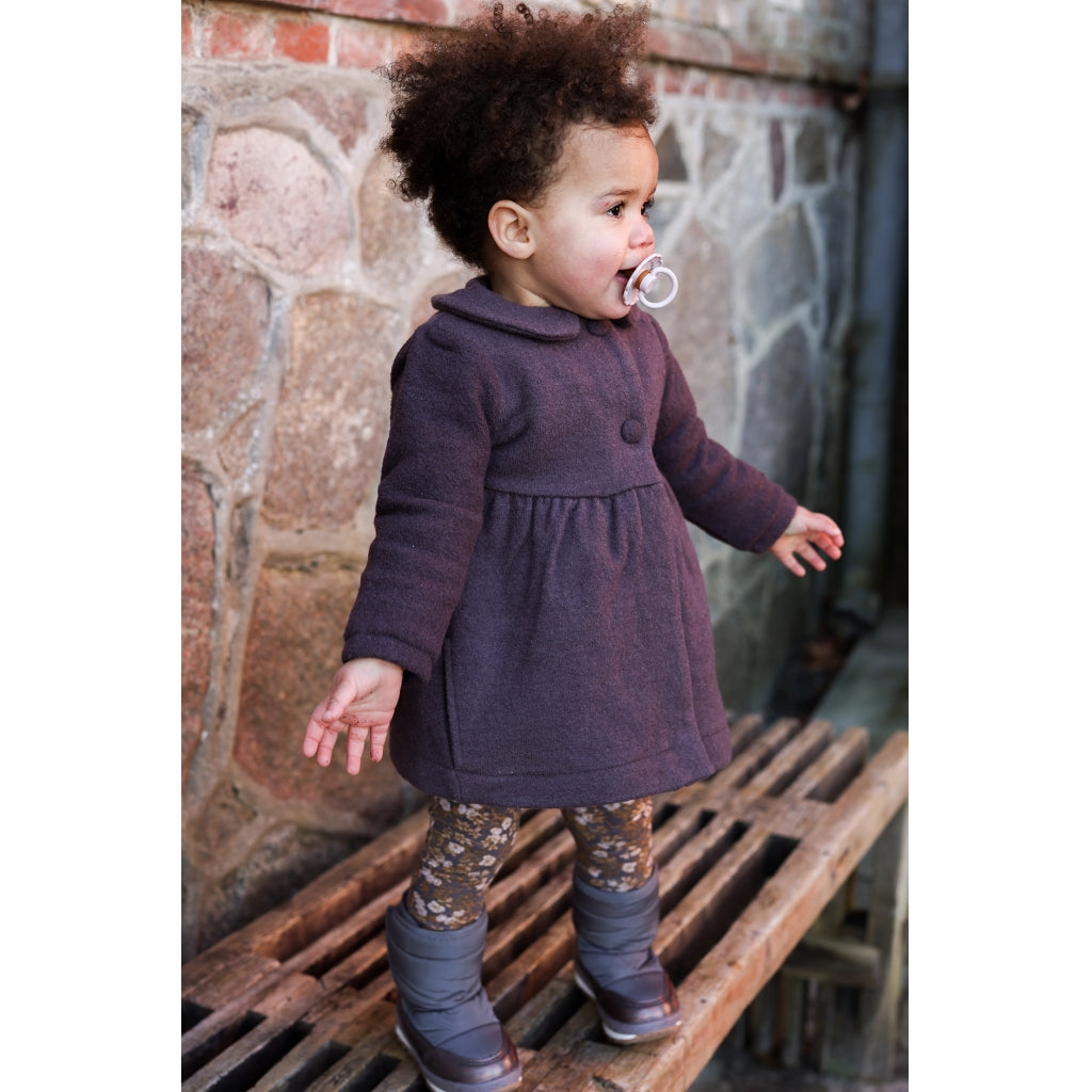 Mikk-Line Combed Wool Cardigan Frill Uld Raisin