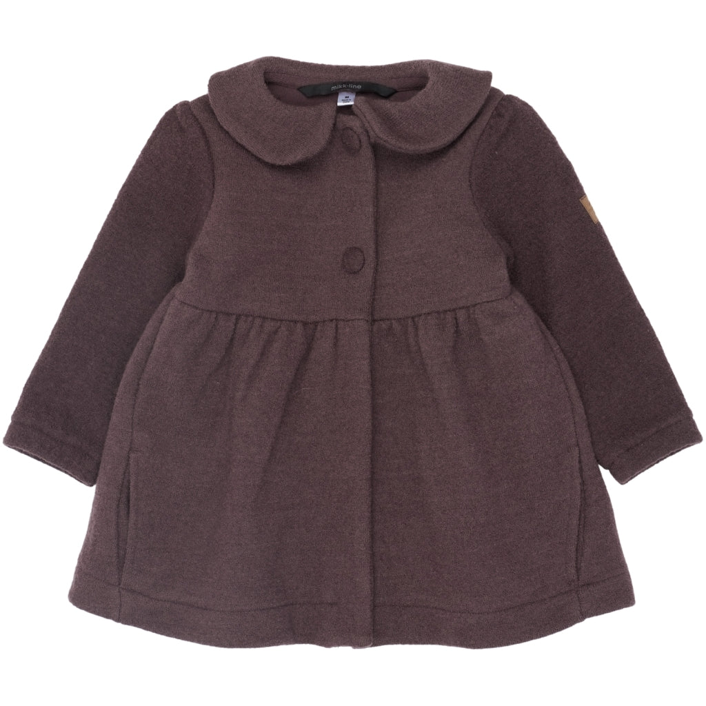 Mikk-Line Combed Wool Cardigan Frill Uld Raisin