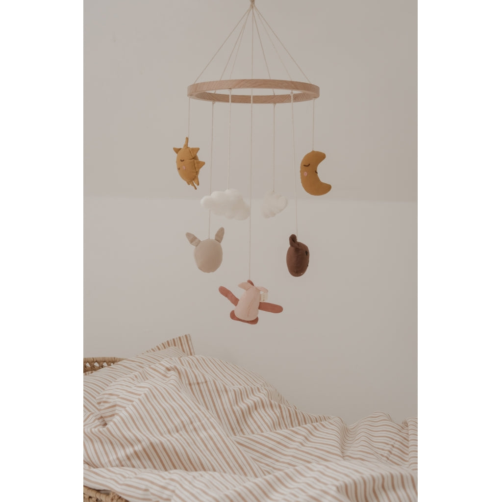 Fabelab Crib Mobile - In The Air Rose Baby Toys Ash Rose