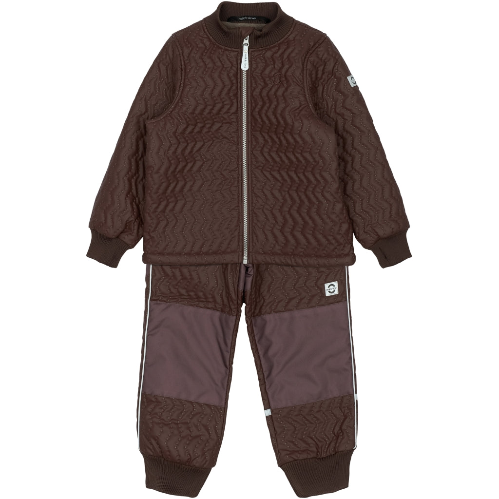 Mikk-Line DUVET Termosæt Fleece Foret Termotøj French Roast