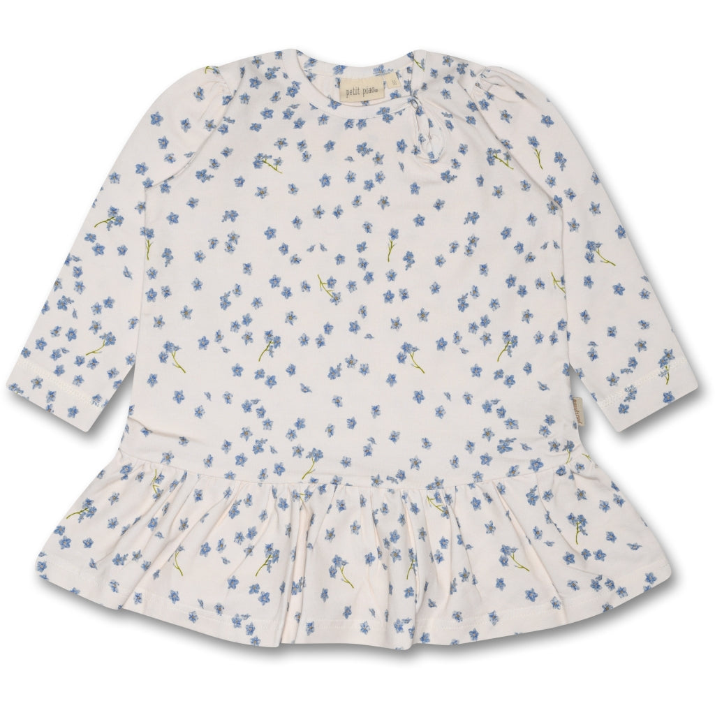PETIT PIAO Dress L/S Gather Printed Kjoler Forget Me Not