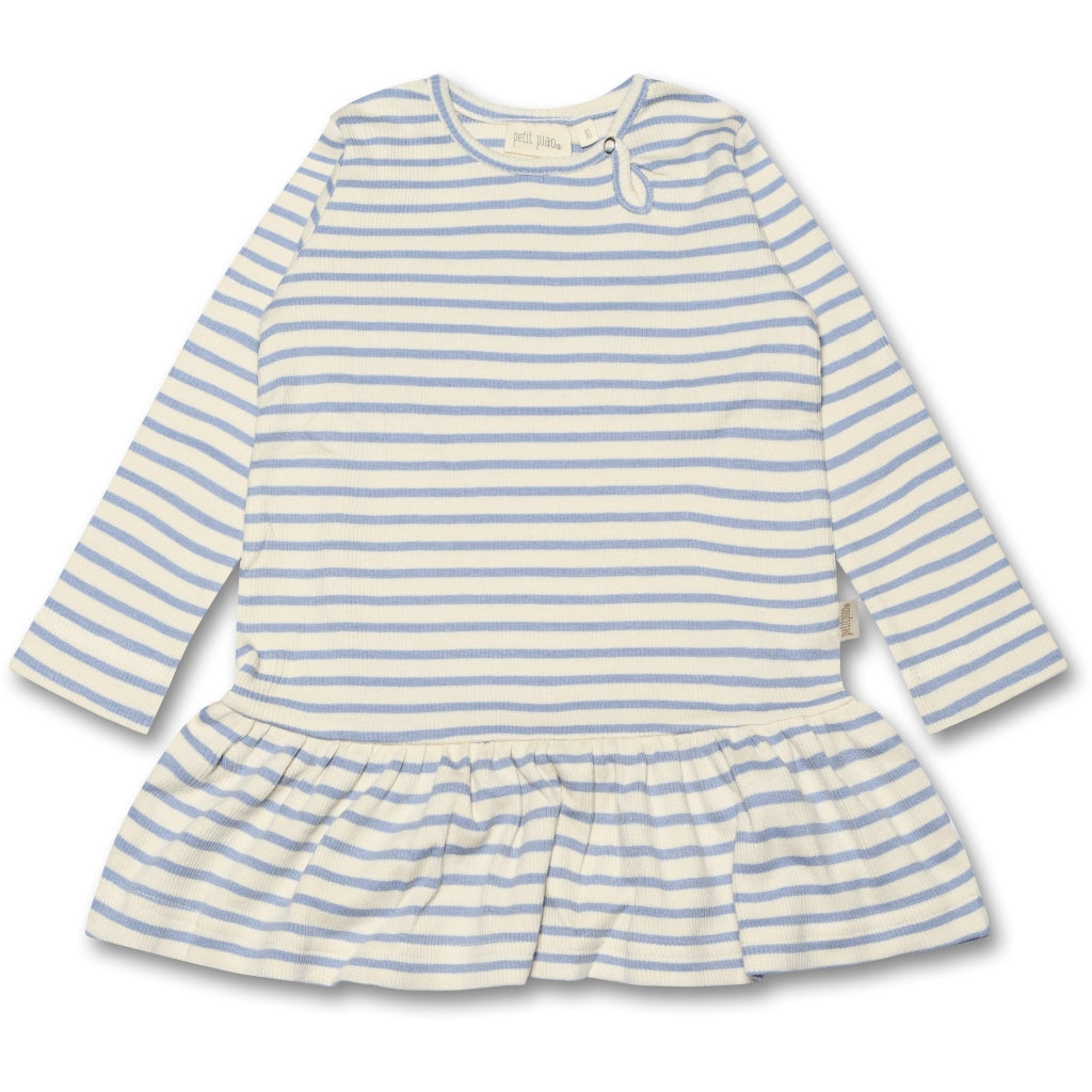 PETIT PIAO Dress L/S Modal Striped Kjoler Spring Blue