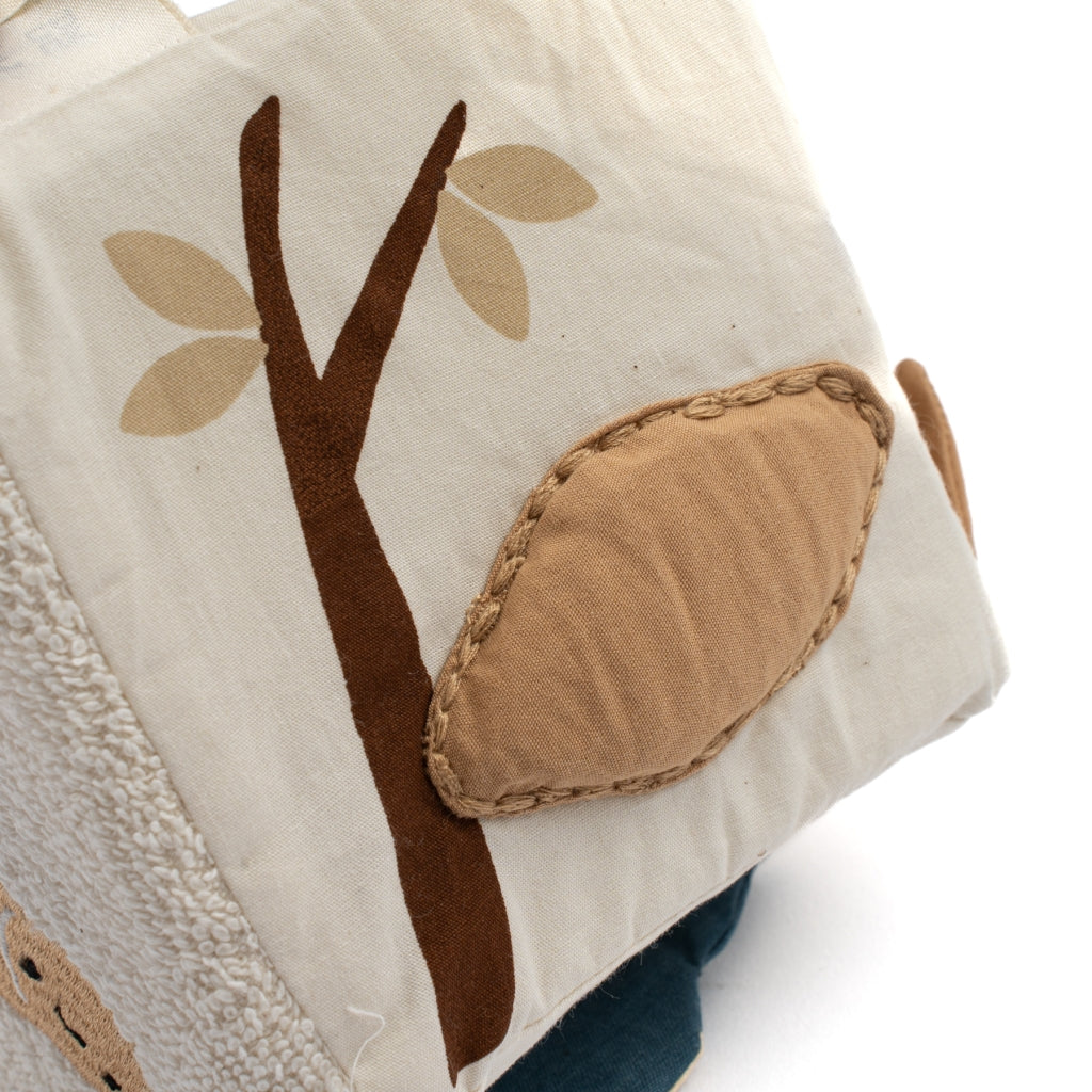 Fabelab Fabric Cube - Little Butterfly Baby Toys Natural (unbleached cotton)