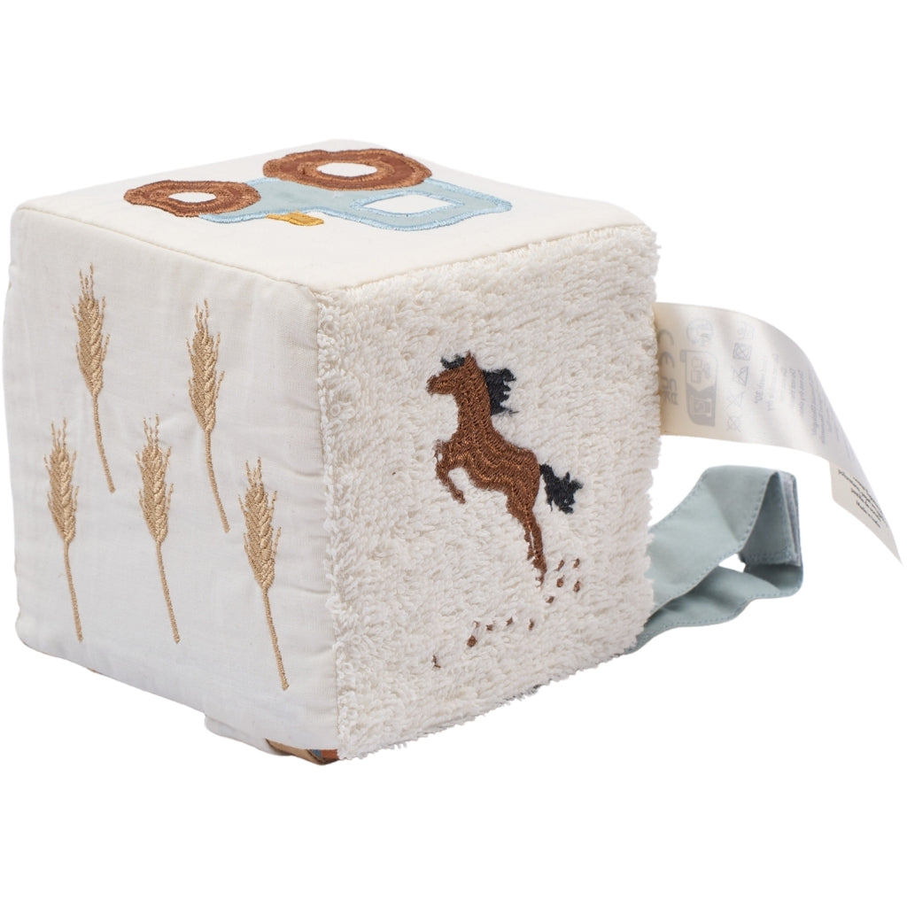 Fabelab Fabric Cube - Little Farm Baby Toys Multi Colours
