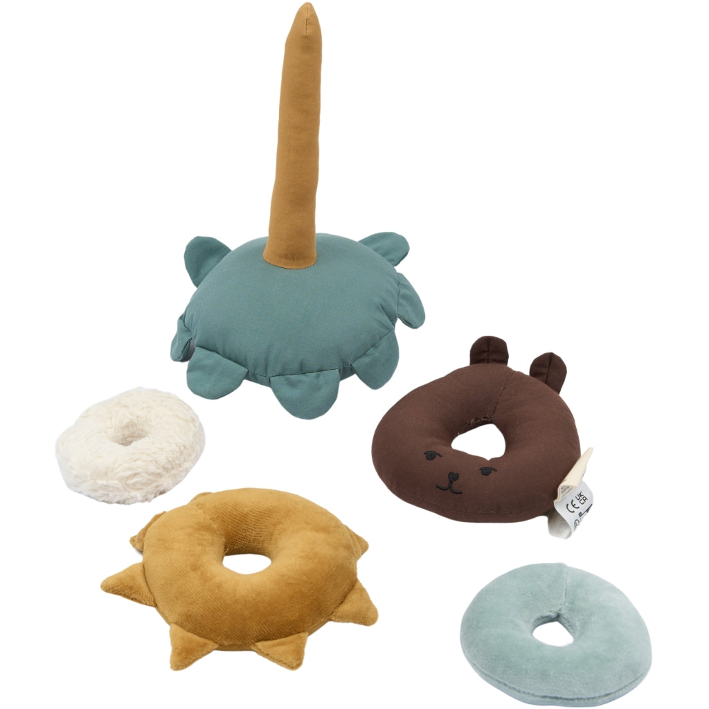 Fabelab Fabric Stack Tower - Bear Baby Toys Goblin Blue