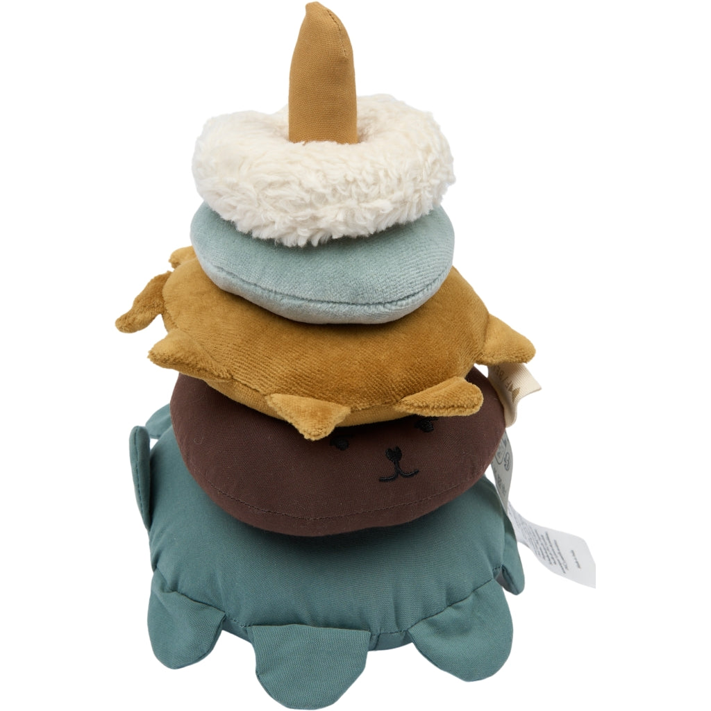 Fabelab Fabric Stack Tower - Bear Baby Toys Goblin Blue