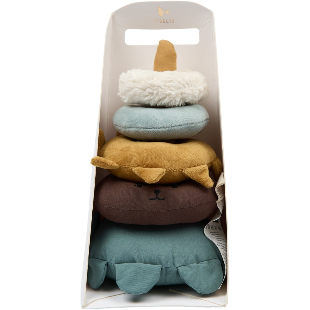 Fabelab Fabric Stack Tower - Bear Baby Toys Goblin Blue