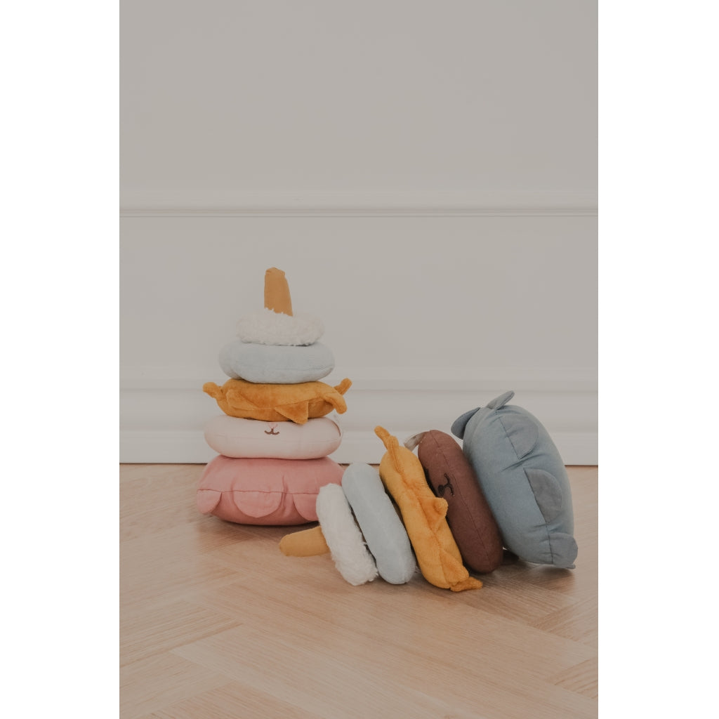 Fabelab Fabric Stack Tower - Bear Baby Toys Goblin Blue