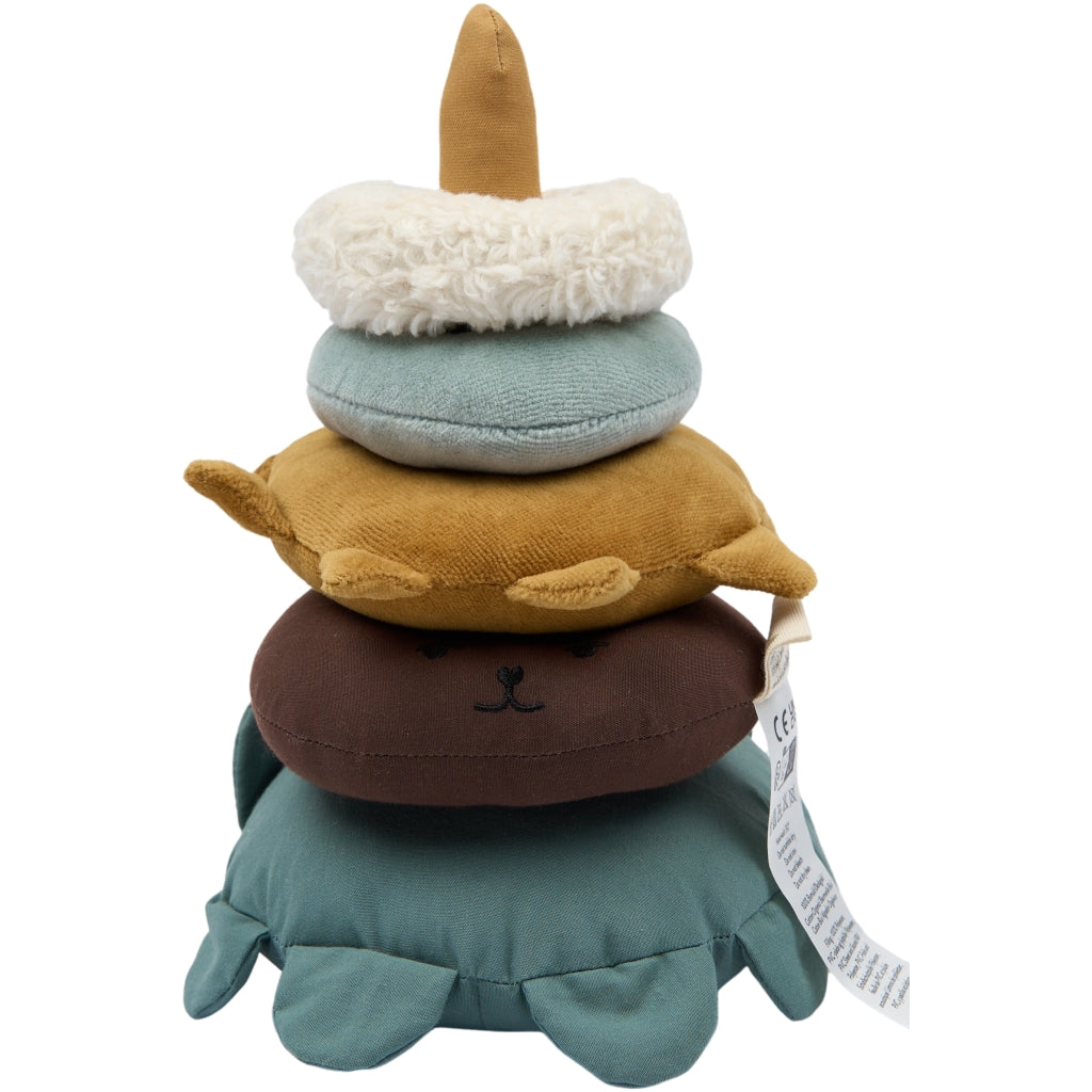Fabelab Fabric Stack Tower - Bear Baby Toys Goblin Blue
