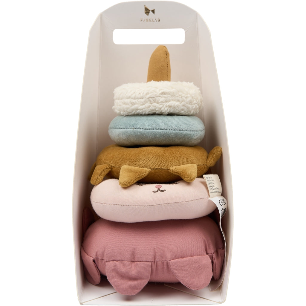Fabelab Fabric Stack Tower - Bunny Baby Toys Ash Rose