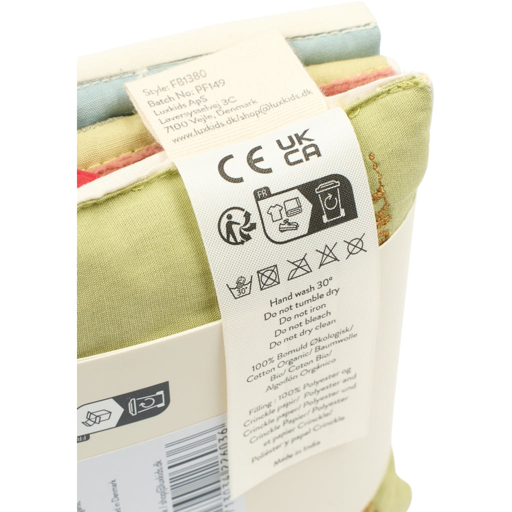Fabelab Fabric book - Garden Baby Toys Whisper White