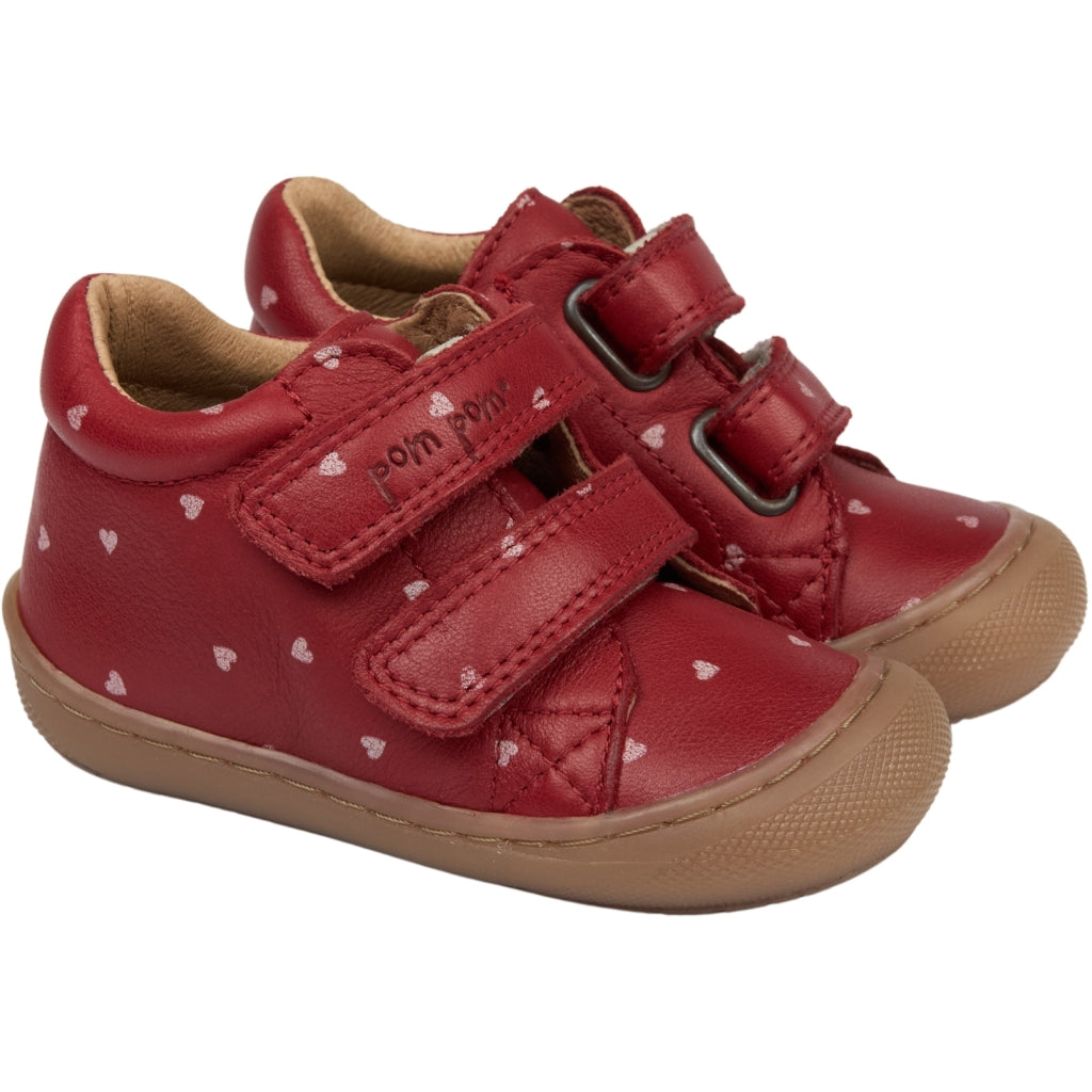 POM POM First™ Sport Velcro Shoe Sko Heart AOP