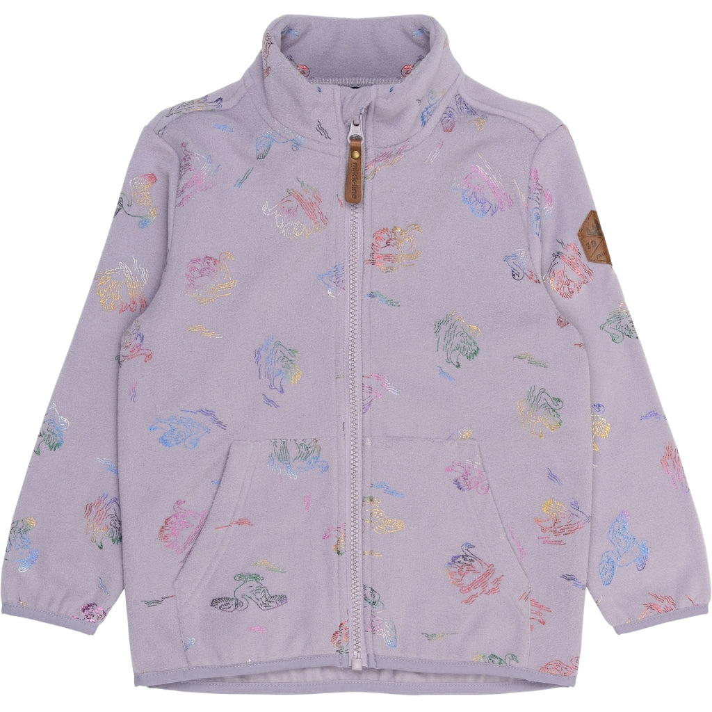 Mikk-Line Fleece Sæt (Mønstret) Set Swan Foil AOP